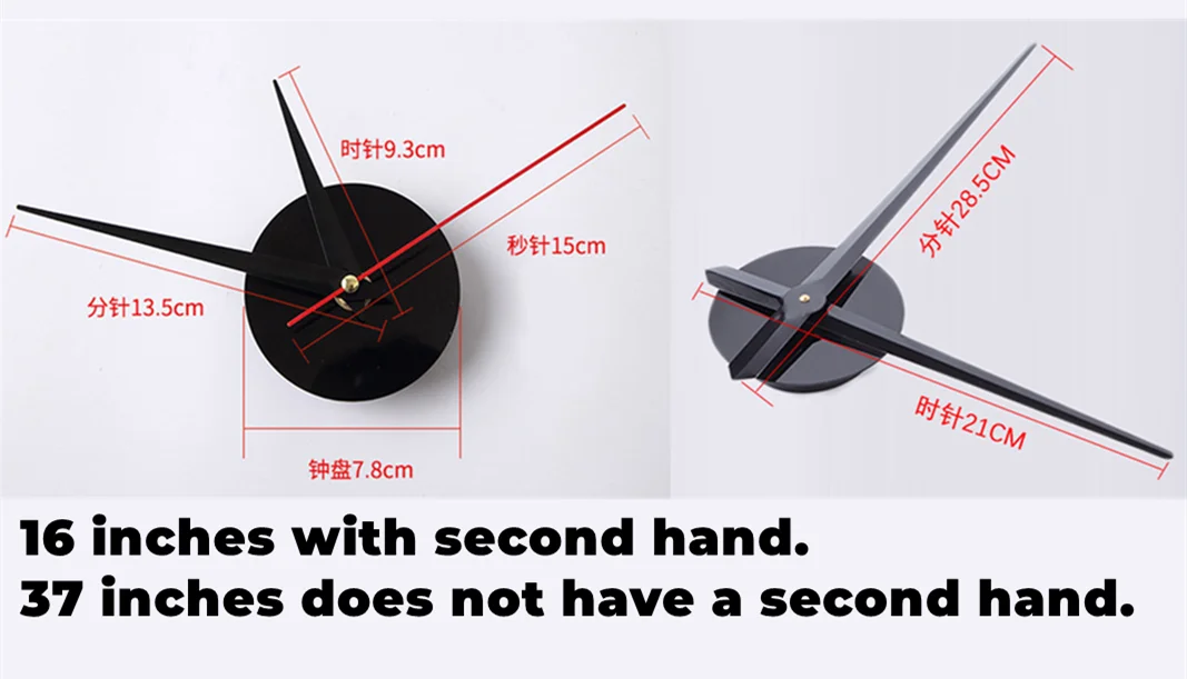 Duży zegar ścienny 3D z akrylowym lustrem