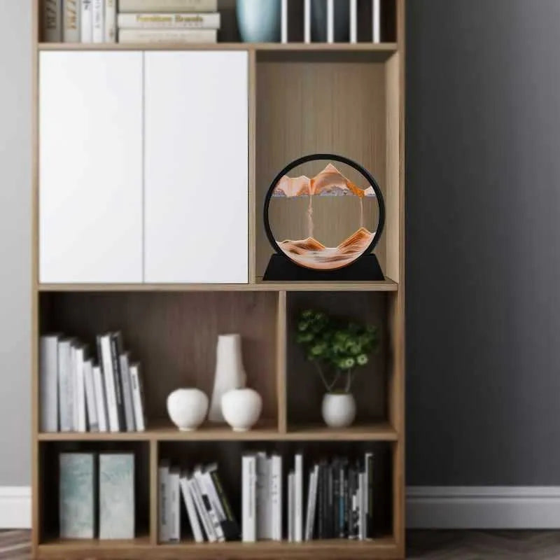  3D obraz z ruchomym piaskiem, klepsydra