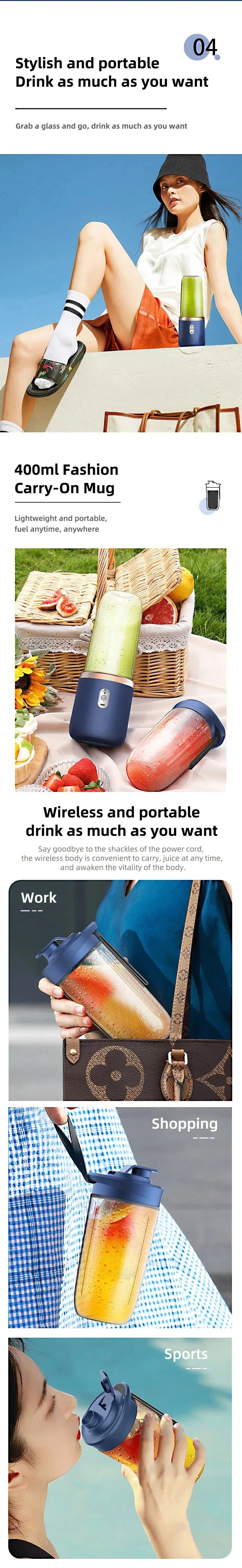 Przenośny  blender USB 400 ml