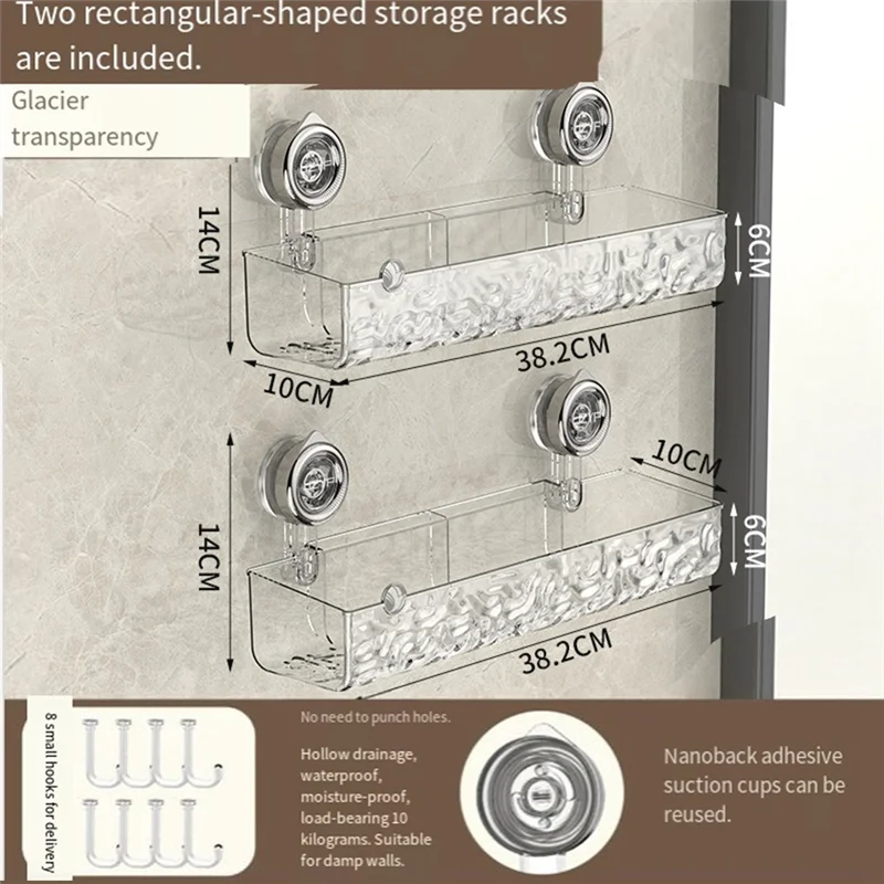 Koszyk prysznicowy na przyssawkę, szybki montaż