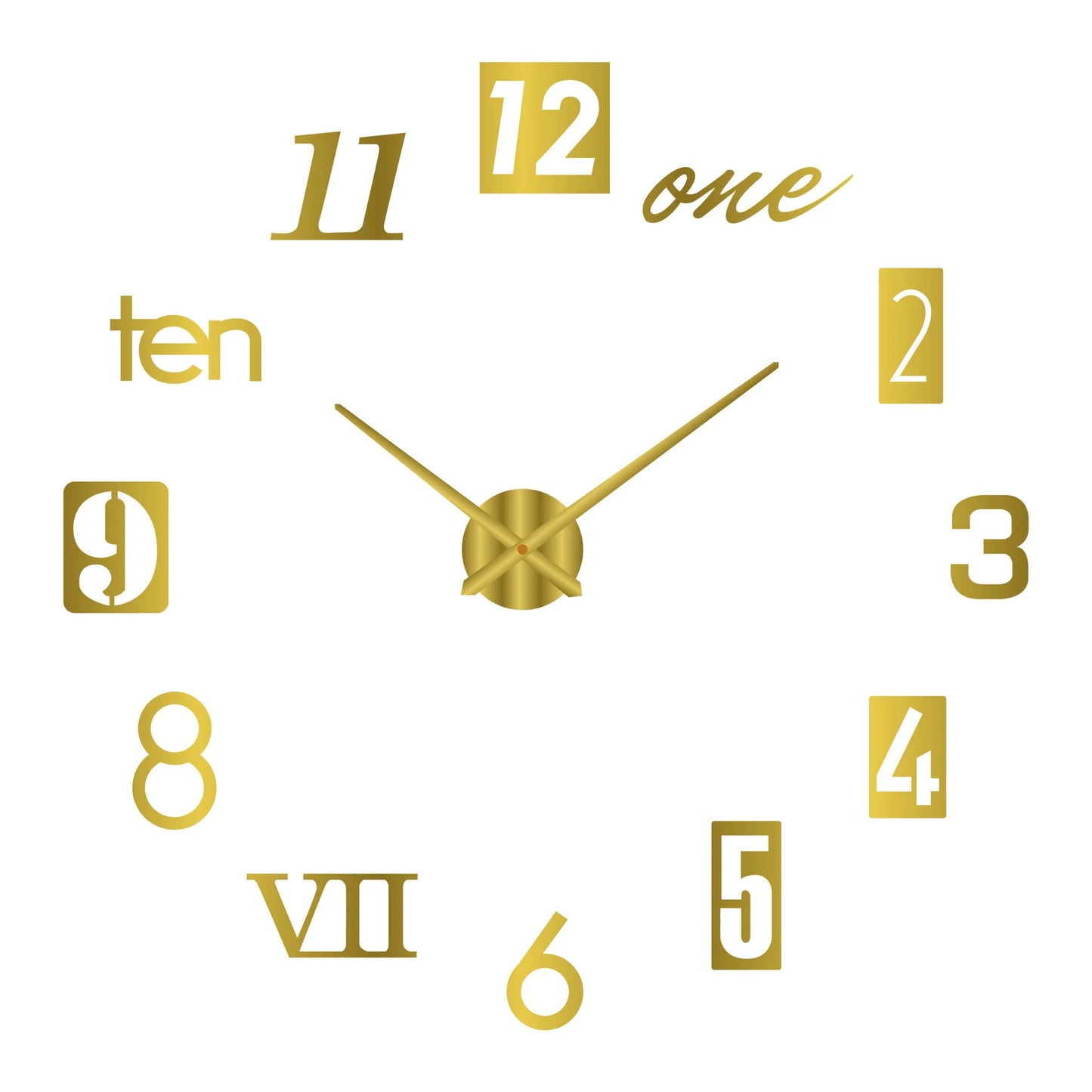 Duży zegar ścienny 3D z akrylowym lustrem