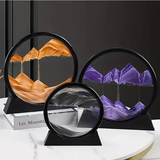  3D obraz z ruchomym piaskiem, klepsydra