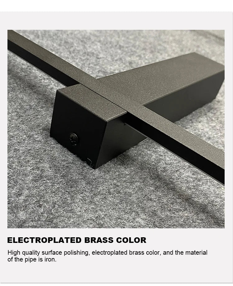 Czarna lampa ścienna, nowoczesna minimalistyczna do sypialni